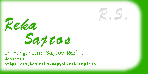 reka sajtos business card